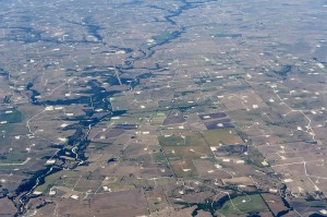 Dish Texas gas wells from above